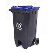 GPC Industries Pedal Wheelie Bin with Coloured Lid - IndustraCare