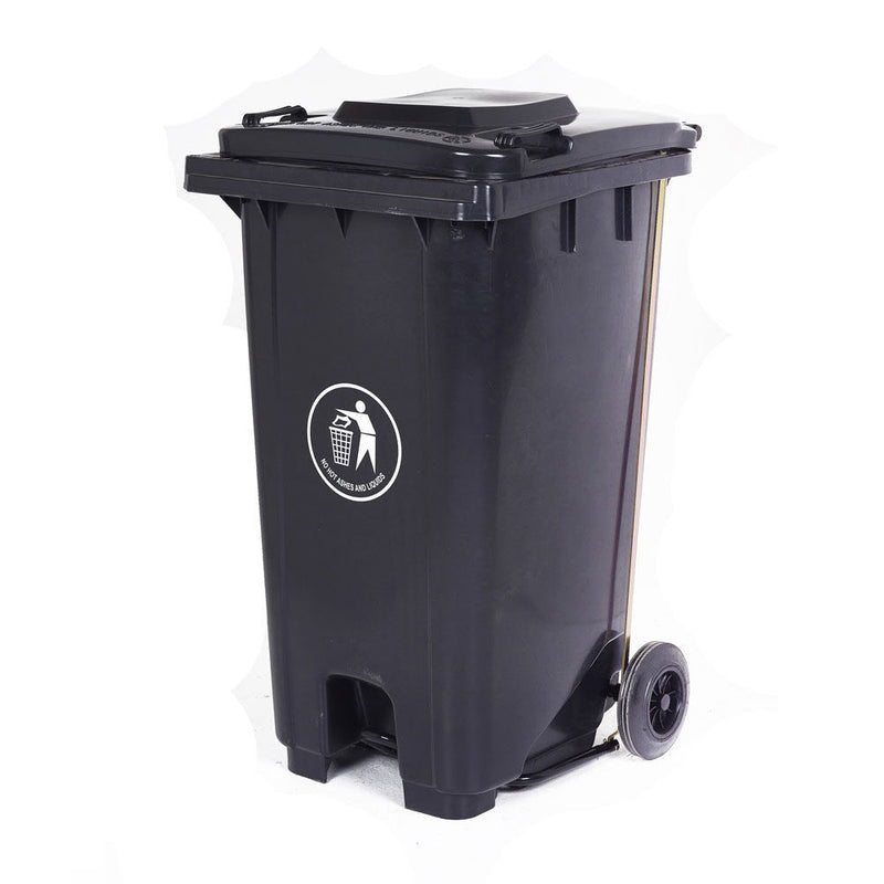GPC Industries Pedal Wheelie Bin with Coloured Lid - IndustraCare