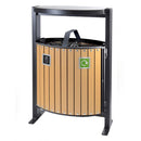 GPC Industries Premium Wood Effect 2 x 39 Litre Compartment Litter Bin - IndustraCare