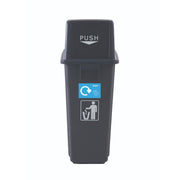 GPC Industries Set of 3 60 Litre Recycling Bins with Pack of 5 Stickers - IndustraCare