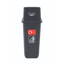 GPC Industries Set of 3 60 Litre Recycling Bins with Pack of 5 Stickers - IndustraCare