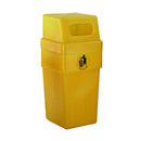 GPC Industries Closed Top Yellow Square Litter Bin - 114 Litres - IndustraCare