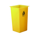 GPC Industries Open Top Yellow Square Litter Bin - 55 Litres - IndustraCare