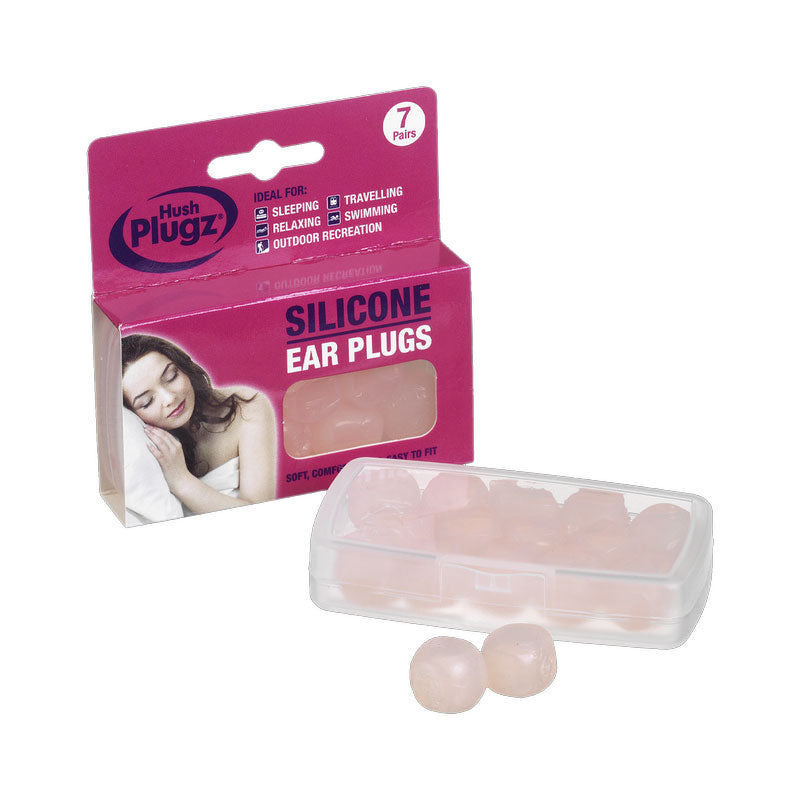 Hush Plugz Silicone Earplugs - Pack of 7 Pairs