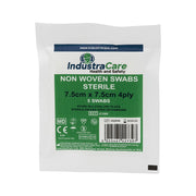IndustraCare Sterile Gauze Swabs 7.5cm x 7.5cm - Box of 125 - IndustraCare