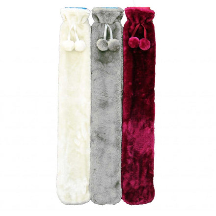 Sure Thermal Extra Long Hot Water Bottle with Faux Fur Cover - Pack of 3