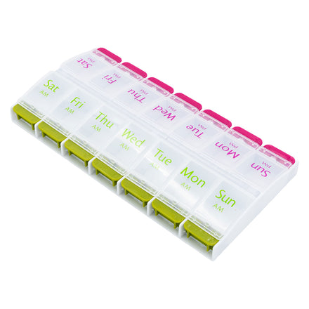 Medisure AM-PM Flip Up Push Button Pill Box