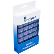 Medisure 28 Compartment Slide Cover Weekly Pill Organiser Blue/Green