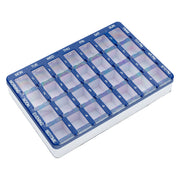Medisure 28 Compartment Slide Cover Weekly Pill Organiser Blue/Green
