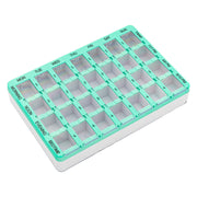 Medisure 28 Compartment Slide Cover Weekly Pill Organiser Blue/Green