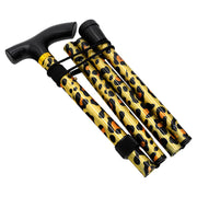 Medisure Foldable Metal Walking Stick - Animal Print - IndustraCare