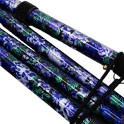 Medisure Foldable Metal Walking Stick - Floral Purple - IndustraCare