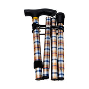 Medisure Foldable Metal Walking Stick - Tartan - IndustraCare