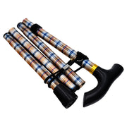 Medisure Foldable Metal Walking Stick - Tartan - IndustraCare