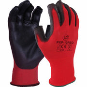 UCI PXP-12 - Red Part Fingerless PU Palm Gloves - IndustraCare