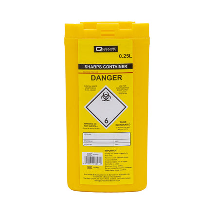 Qualicare 0.25 Litre Sharps Bin