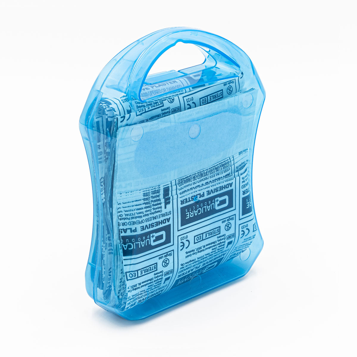 Qualicare Blue Detectable Plasters 5 Assorted Sizes - Plastic Carry Box ...