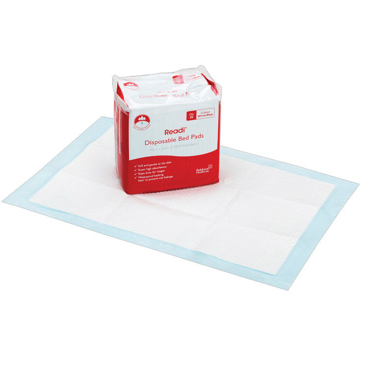 Readi Disposable Bed Pads 40 x 60cm 700ml Absorption - Pack of 25