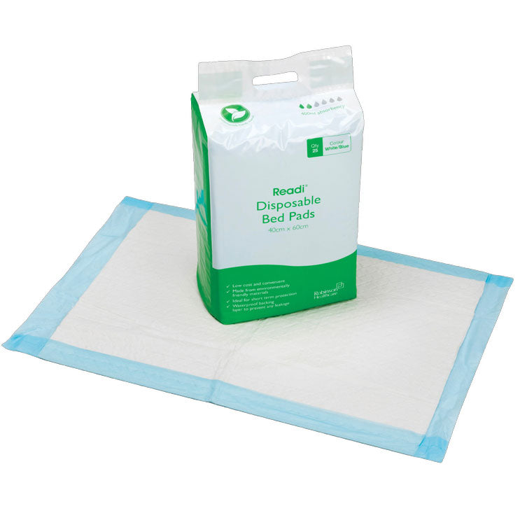 Readi Disposable Bed Pads 60 x 40cm 400ml Absorption - Pack of 25