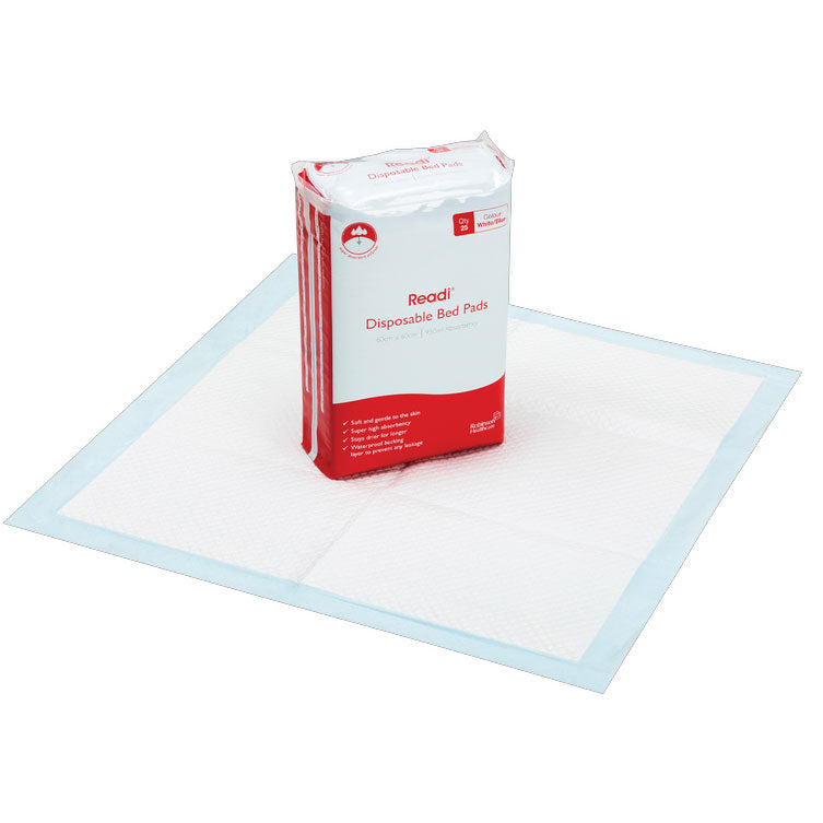 Readi Disposable Bed Pads 60 x 60cm 950ml Absorption - Pack of 25