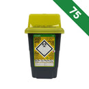 Sharpsafe 5th Gen Sharps Bin 1.8 Litre Yellow Lid - Bulk Case of 75 - IndustraCare