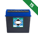 Sharpsafe 30 Litre Sharps Bin Pharmaceutical Waste Blue Lid - Bulk Case of 15 - IndustraCare