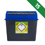 Sharpsafe 30 Litre Sharps Bin Scotland Blue Lid - Bulk Case of 15 - IndustraCare