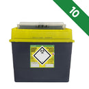 Sharpsafe 30 Litre Sharps Bin Protected Access Yellow Lid - Bulk Case of 10 - IndustraCare