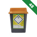 Sharpsafe Recycled Plastic Sharps Bin 5 Litre Orange Lid - Bulk Case of 48 - IndustraCare