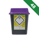 Sharpsafe Recycled Plastic Sharps Bin 5 Litre Purple Lid - Bulk Case of 48 - IndustraCare