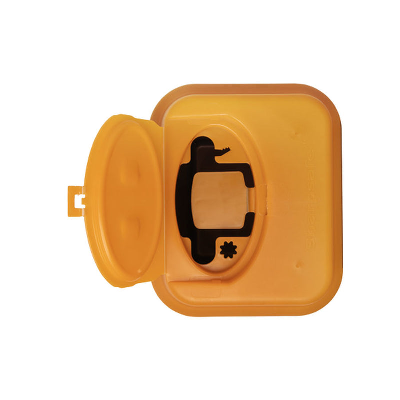 Sharpsafe Recycled Plastic Sharps Bin 7 Litre Orange Lid - Bulk Case of 48