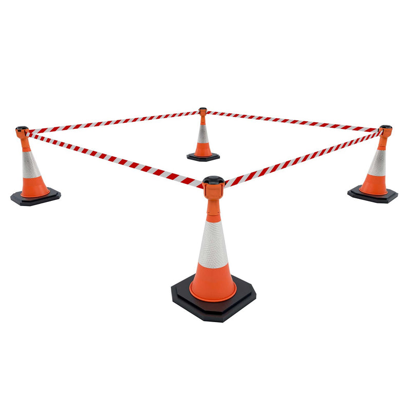 Skipper 36m Retractable Barrier Standard Traffic Cone and Topper Kit