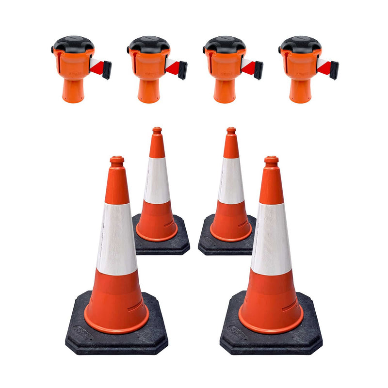 Skipper 36m Retractable Barrier Standard Traffic Cone and Topper Kit