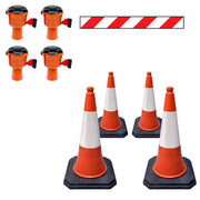 Skipper 36m Retractable Barrier Standard Traffic Cone and Topper Kit - IndustraCare