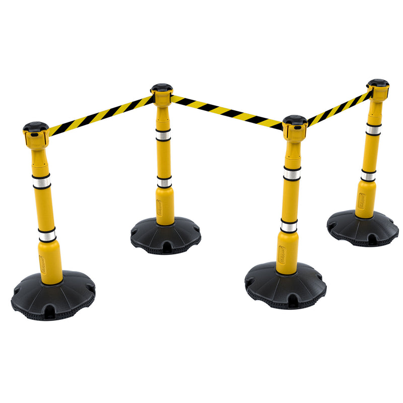 Skipper 27m Retractable Safety Post and Base Barrier Kit