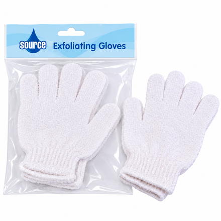Source Bathroom Exfoliating Gloves - Pack of 2