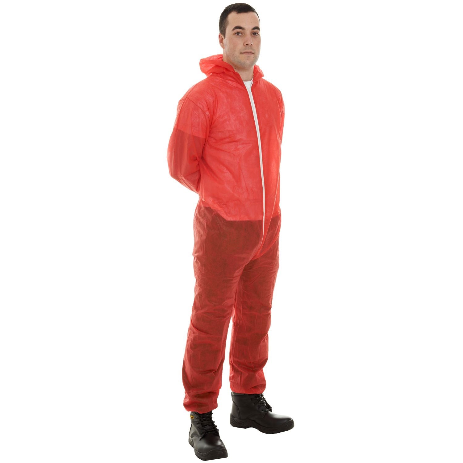 Polypropylene Non-Woven Disposable Coveralls - Red– IndustraCare