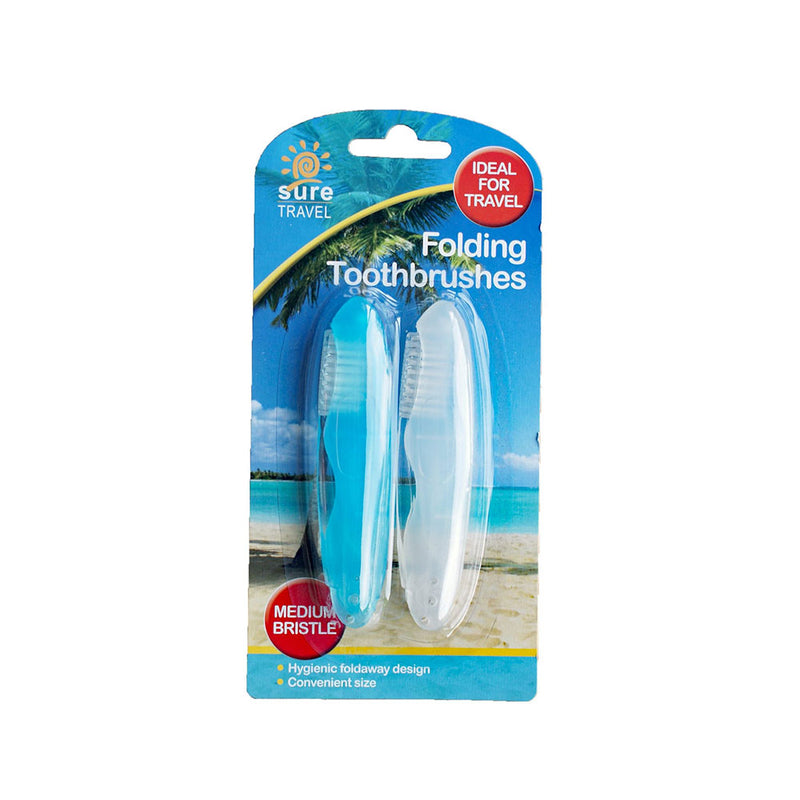 Sure Travel Folding Toothbrush - Pack of 2 - IndustraCare