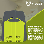 Vivest Power Beat X1 Semi-Automatic Defibrillator Indoor Cabinet Bundle - IndustraCare