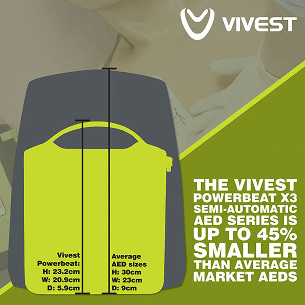 Vivest Power Beat X3 Semi-Automatic AED - IndustraCare
