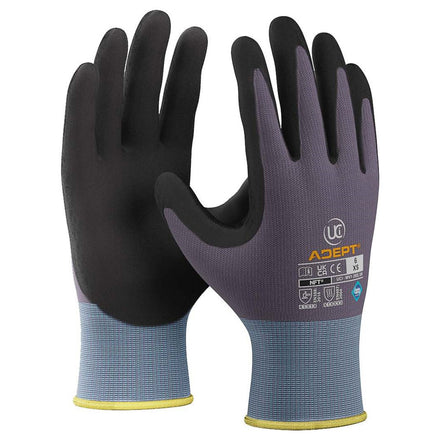 Adept NFT Palm Coated Gloves - Grey