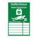 AED Trained Personnel R.P.V.C Safety Sign - 200mm x 300mm - IndustraCare