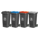 GPC Industries 120 Litre Wheelie Bin with Coloured Lid - IndustraCare