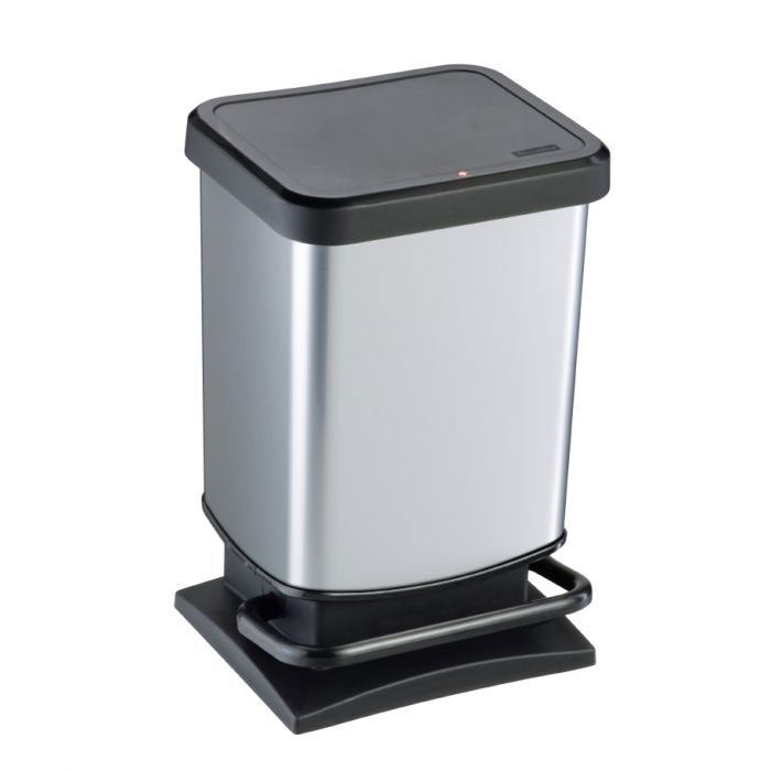 GPC Industries Premium Pedal Bin - Metal Effect