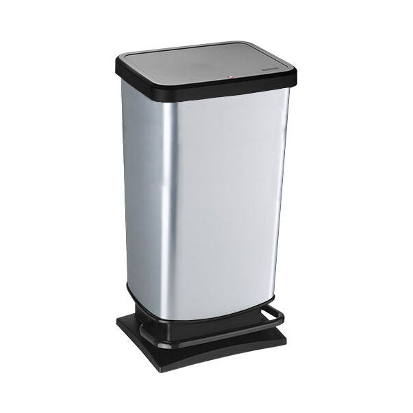 GPC Industries Premium Pedal Bin - Metal Effect