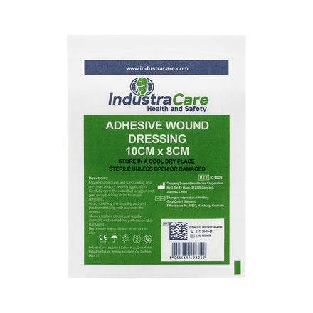 IndustraCare Sterile Adhesive Wound Dressing 10cm x 8cm - Pack of 50