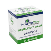 IndustraCare Sterile Eyewash pods 20ml - Pack of 25 - IndustraCare