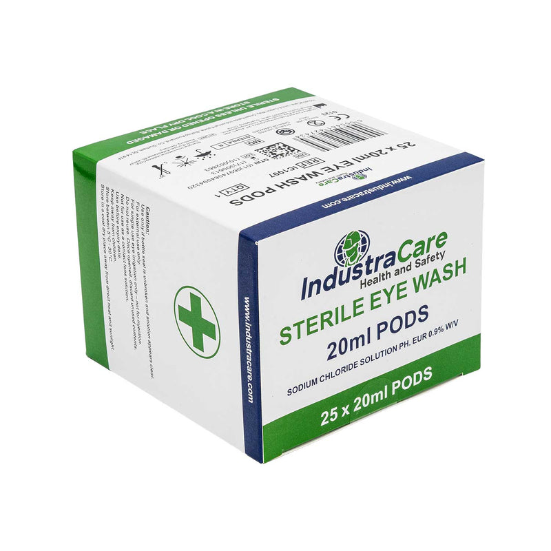 IndustraCare Sterile Eyewash pods 20ml - Pack of 25