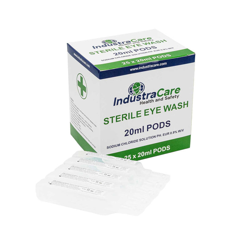 IndustraCare Sterile Eyewash pods 20ml - Pack of 25