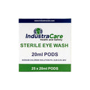IndustraCare Sterile Eyewash pods 20ml - Pack of 25 - IndustraCare